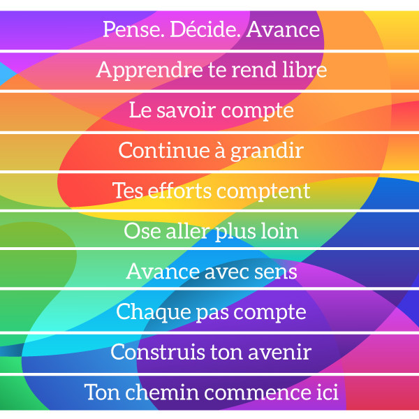 Autocollants pour escaliers de centres éducatifs | Ici commence ton chemin
