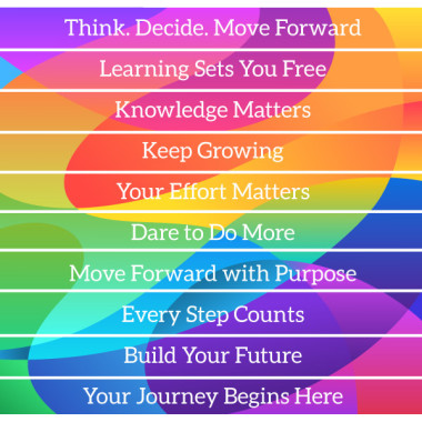 Stickers for educational center staircases | Here begins your journey