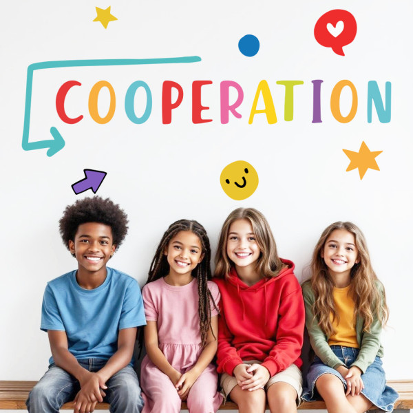 Décoration scolaire avec stickers muraux - Coopération