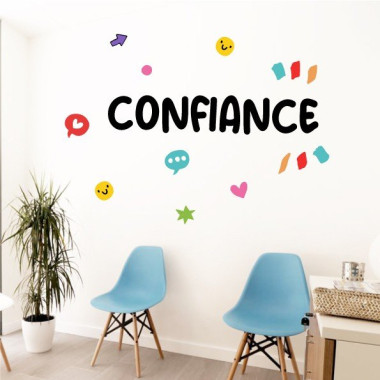 Confiance – Stickers décoratif avec mots de motivation
