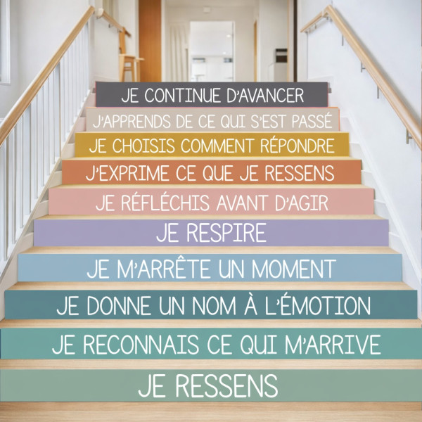 Stickers éducatifs pour escaliers · Émotions et gestion émotionnelle