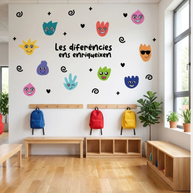 Vinils educatius sobre diversitat | Les diferències ens enriqueixen
