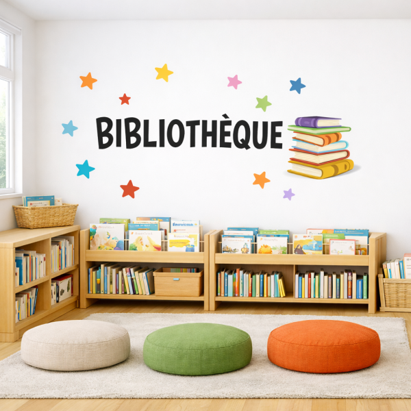 Bibliothèque - Stickers pour décorer les espaces de lecture