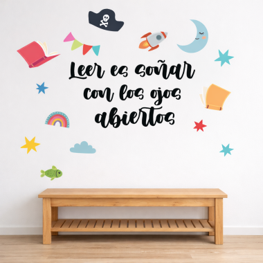 Vinils decoratius per a escoles i biblioteques infantils | Llegir és somiar