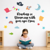 Decorative wall stickers for schools and children’s libraries | Reading is dreaming