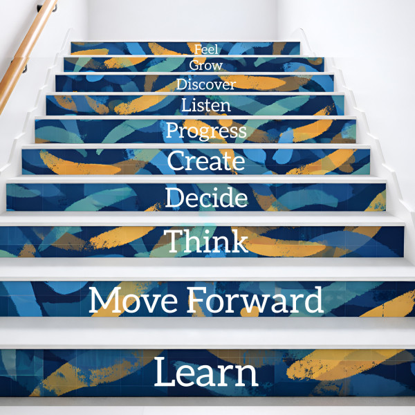 Learn – Stickers to decorate educational center stairs | Educational words