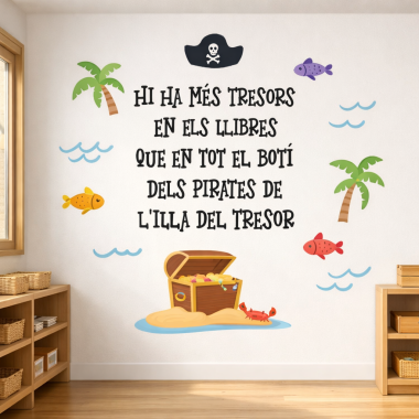 Vinils escoles i biblioteques - Un llibre, un tresor