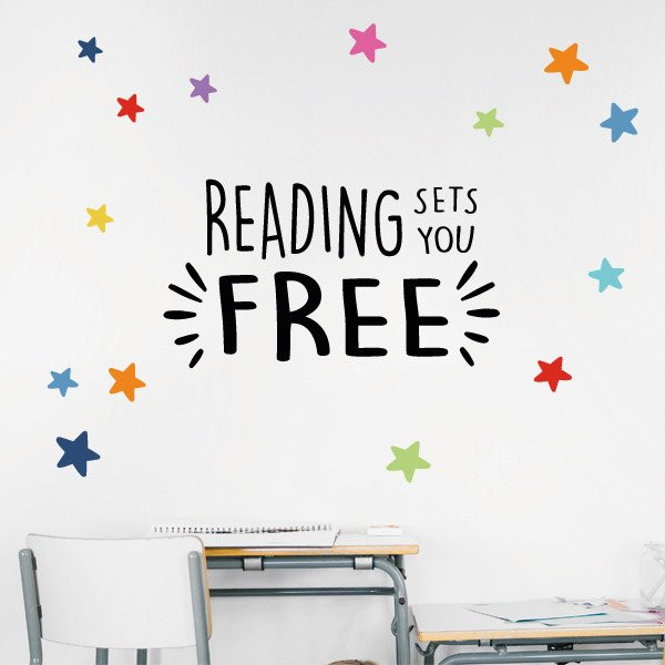 Reading makes us free - Phrases on vinyl for schools