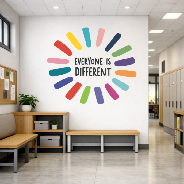 Everyone is different - Wall sticker for schools and institutes