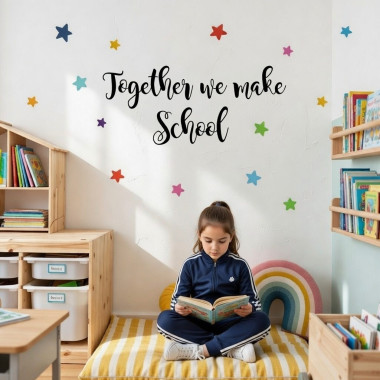 Educational wall decal “Together we are school” | School wall decoration