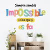 Tria idioma! Sembla impossible - Vinils decoratius amb frases