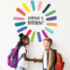 We are all different wall decal | Diversity & equality school decoration