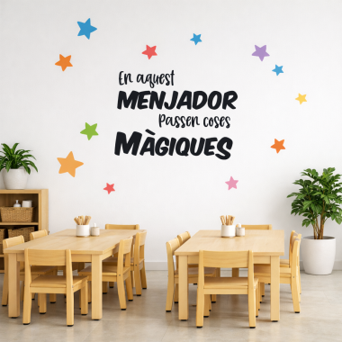 En aquest menjador passen coses màgiques – Vinils per decorar menjadors escolars