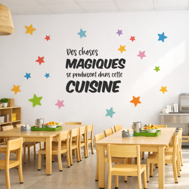 Des choses magiques se produisent dans cette salle à manger. Choisissez la langue!