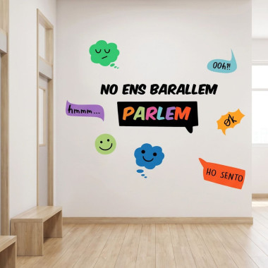 Vinils per a escoles. Decora aules i passadissos - No ens barallem, parlem!