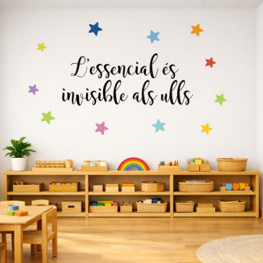 Vinil decoratiu de paret | L'Essencial és Invisible als Ulls - Enganxines decoratives