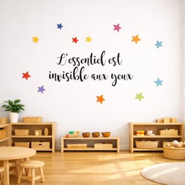 Sticker mural décoratif | L'Essentiel est Invisible pour les Yeux - Autocollants décoratifs