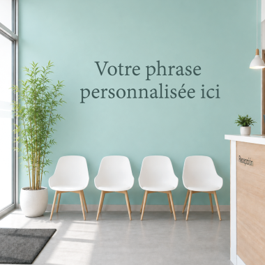 Sticker mural élégant avec phrase personnalisée | Texte adhésif personnalisé