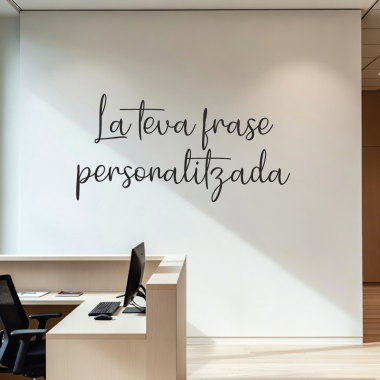 Vinil de paret amb frase personalitzada Traç| Text adhesiu a mida