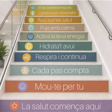 Vinils decoratius per a escales d’hospitals | La teva salut comença aquí