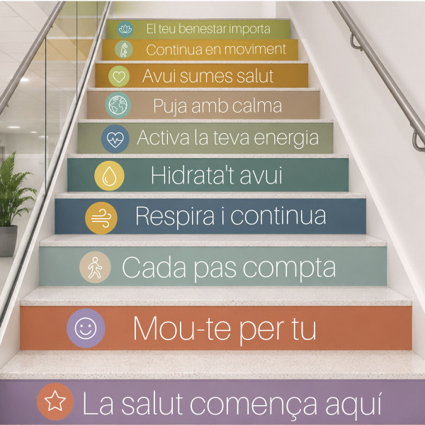 Vinils decoratius per a escales d’hospitals | La teva salut comença aquí