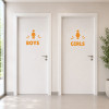 WC signage stickers | Customizable restroom decals