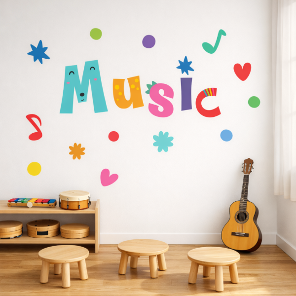 School decoration - Music - Wall stickers Happy collection