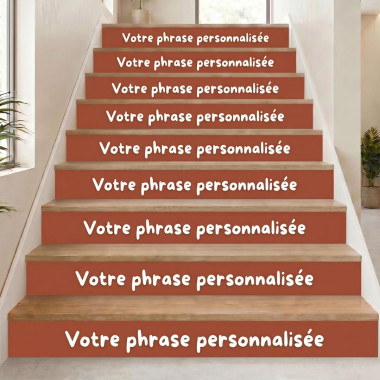 Stickers personnalisés pour escaliers avec les phrases de votre choix