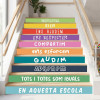 Trieu idioma! Pack de 10 esglaons de colors - Normes de convivència escolar - Decoració d'escales