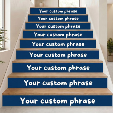 Custom staircase wall stickers with phrases of your choice