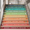 Décoration pour les escaliers des instituts et des collèges. Phrases STEAM
