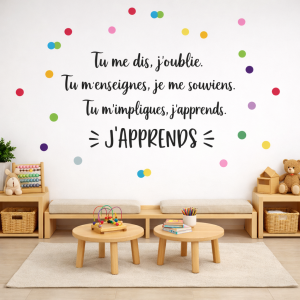Stickers éducatifs - Dis-moi et j'oublie, apprends-moi et je me souviens...