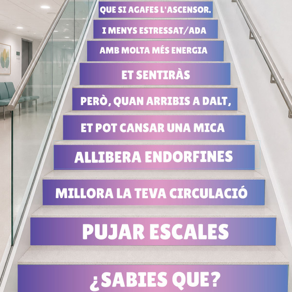 Adhesius per a escales en centres de salut – Beneficis de pujar escales