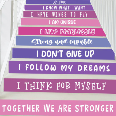 Stickers pour escaliers - Autonomisation des femmes