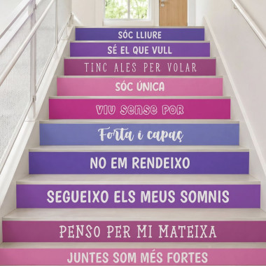Vinils per a escales - Empoderament femení 10 escalons