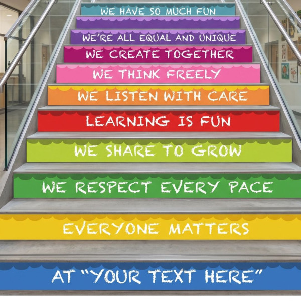 Customizable model | Decoration for school stairs | At this school...