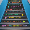 Stair and step decals - Motivational quotes and emojis