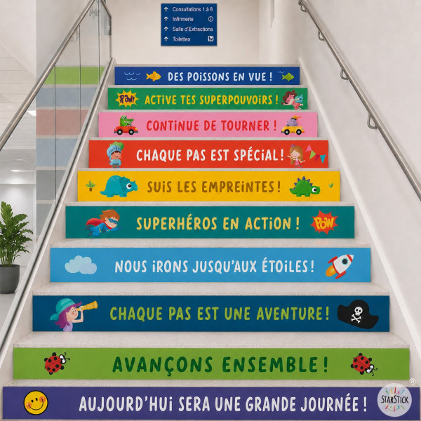 Stickers pour décorer escaliers | Aujourd’hui sera une belle journée