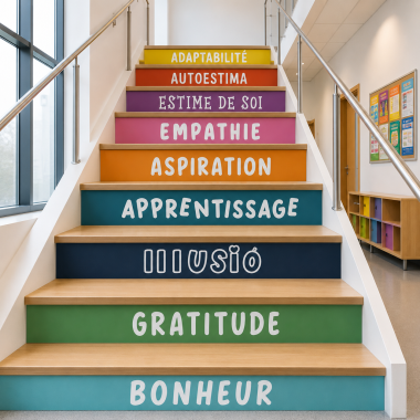 Stickers pour escaliers scolaires – Développement personnel
