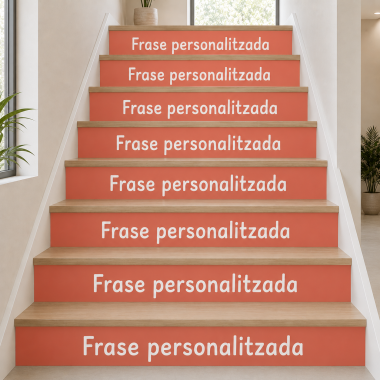 Vinils personalitzats per a escales amb frases al teu gust