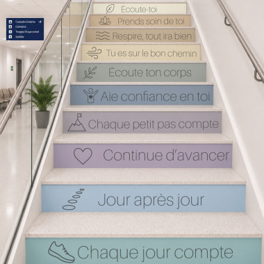 Stickers pour escaliers de centres de santé | Chaque jour compte