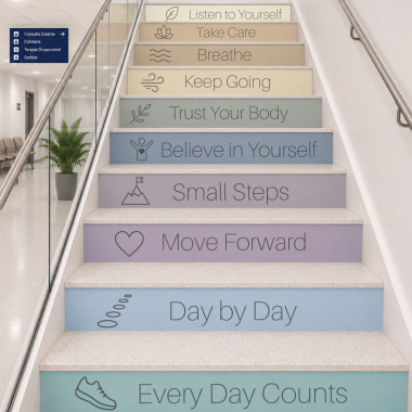 Stair stickers for healthcare centers | Every day matters
