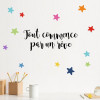 Sticker éducatif de valeurs pour écoles avec le message motivant Tout commence par un rêve pour décorer les salles de classe