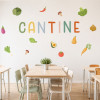 Stickers décoratifs pour cantines scolaires - Cantine avec des légumes