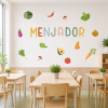 Vinils decoratius per a menjadors escolars - Menjador amb verdures