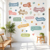 Vinil educatiu de valors i motivació en tons clars – Mural decoratiu escoles