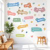 Educational sticker about values and motivation in soft colours