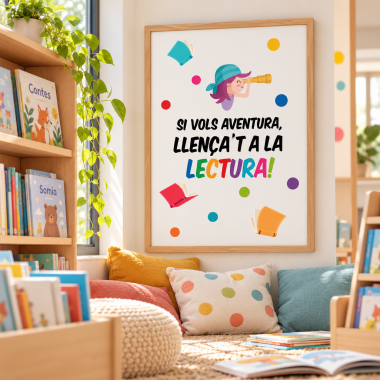 Quadre per a espais de lectura - Llença’t a la lectura - Decoració per a centres educatius