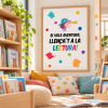 Quadre per a espais de lectura - Llença’t a la lectura - Decoració per a centres educatius
