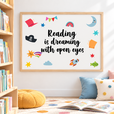 Decorative prints for reading areas - Reading is dreaming